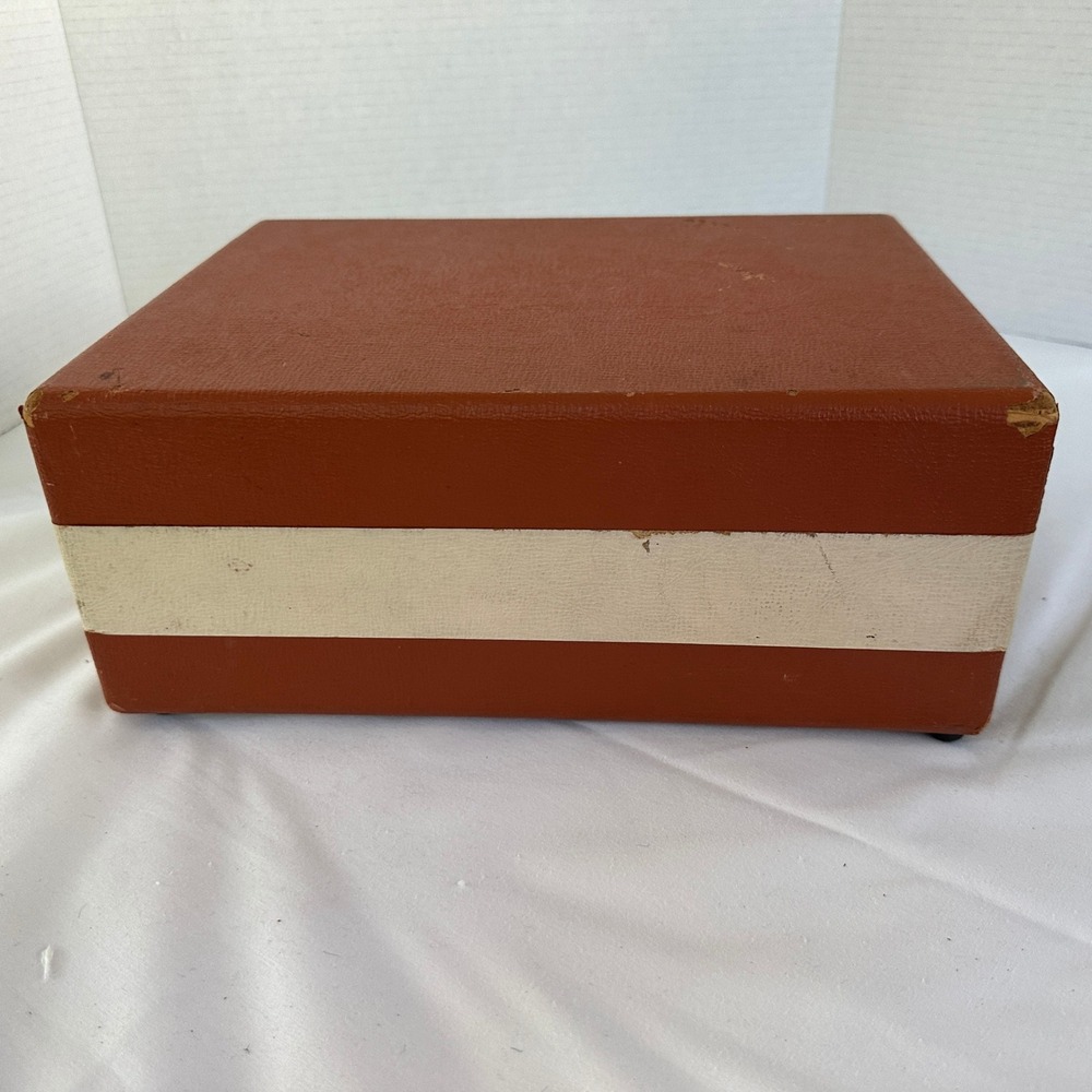 Singer Sewhandy Model 20 Sewing Machine Child Tan Good Vintage Hand Crank Case - Picture 15 of 16